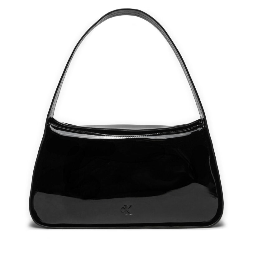 Дамска чанта Calvin Klein Jeans Block Shoulder Bag25 Patent K60K613045 Черен цвят на ниска цена