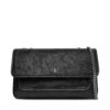 Дамска чанта Calvin Klein Jeans Chain Ew Flap Conv Chain Bag LV04K3084G Черен цвят на ниска цена