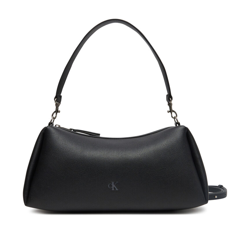 Дамска чанта Calvin Klein Jeans Drop Lg Shoulder Bag LV04K3123G Черен цвят на ниска цена