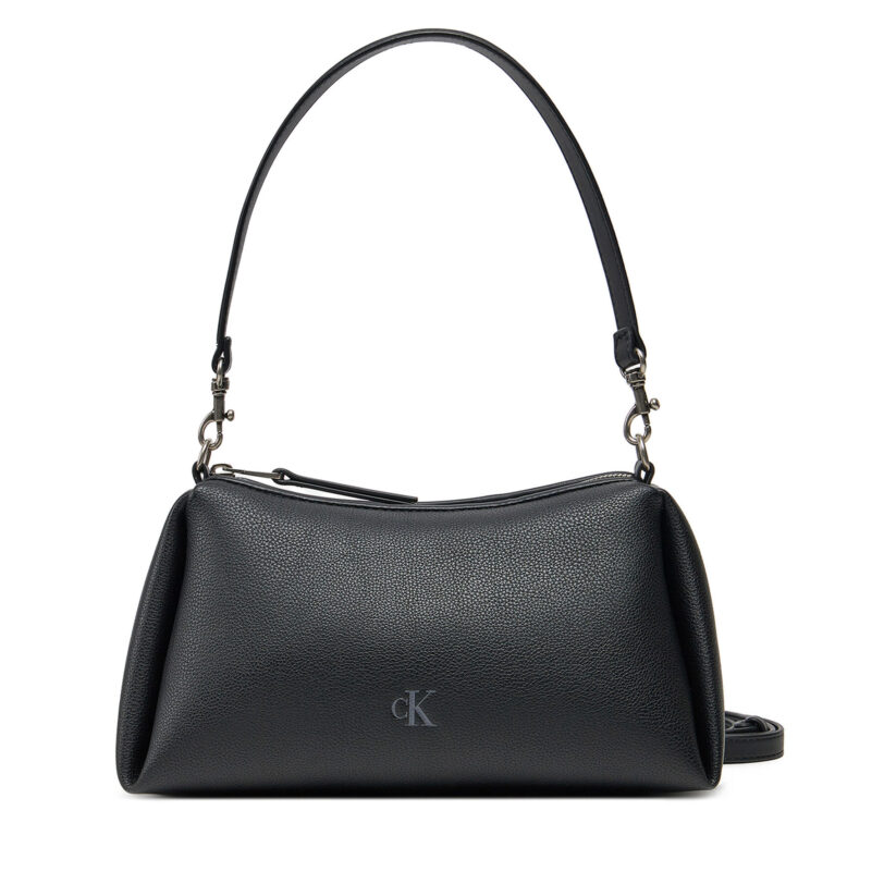 Дамска чанта Calvin Klein Jeans Drop Small Shoulder Bag LV04K3082G Черен цвят на ниска цена