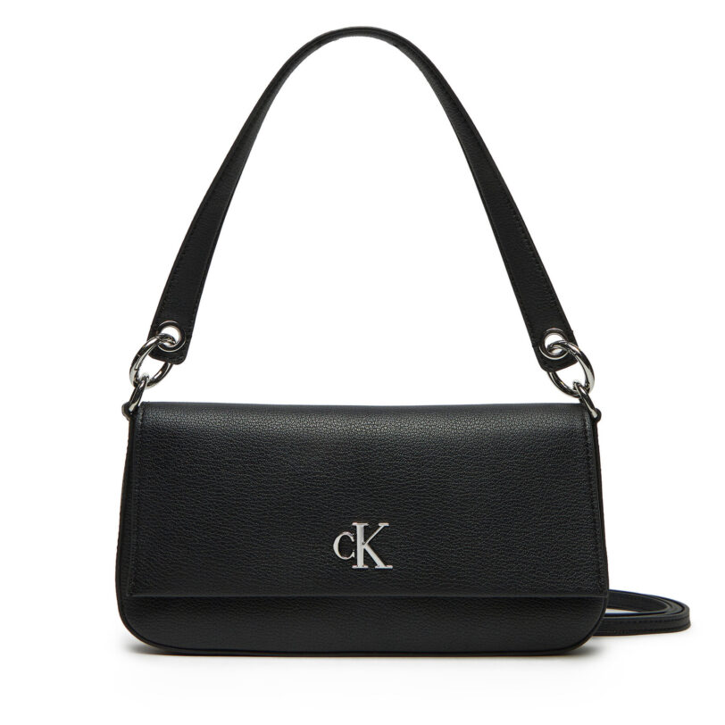 Дамска чанта Calvin Klein Jeans K60K613048 Черен цвят на ниска цена