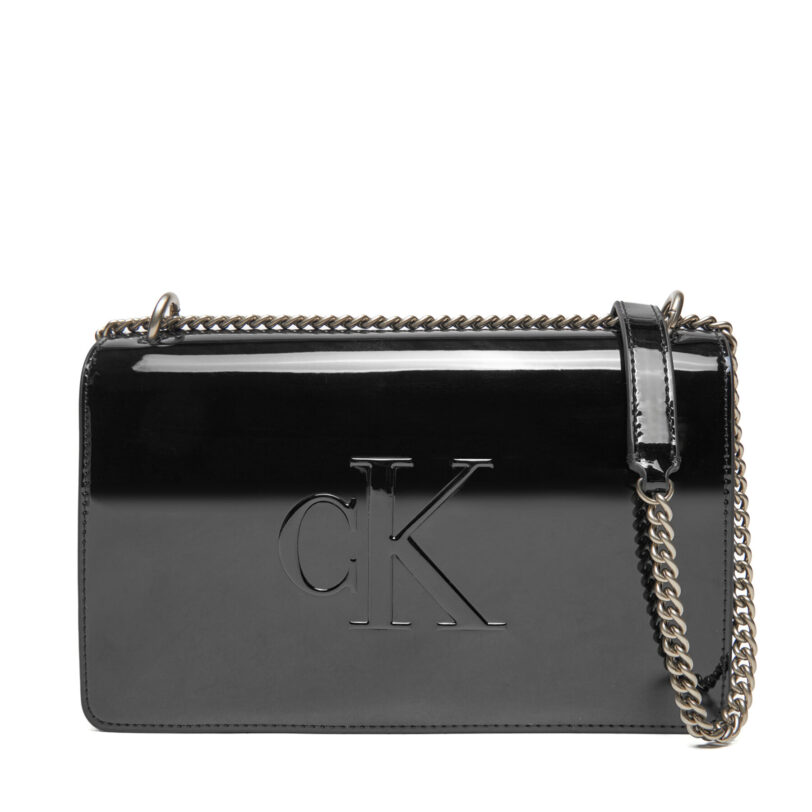 Дамска чанта Calvin Klein Jeans K60K613053 Черен цвят на ниска цена