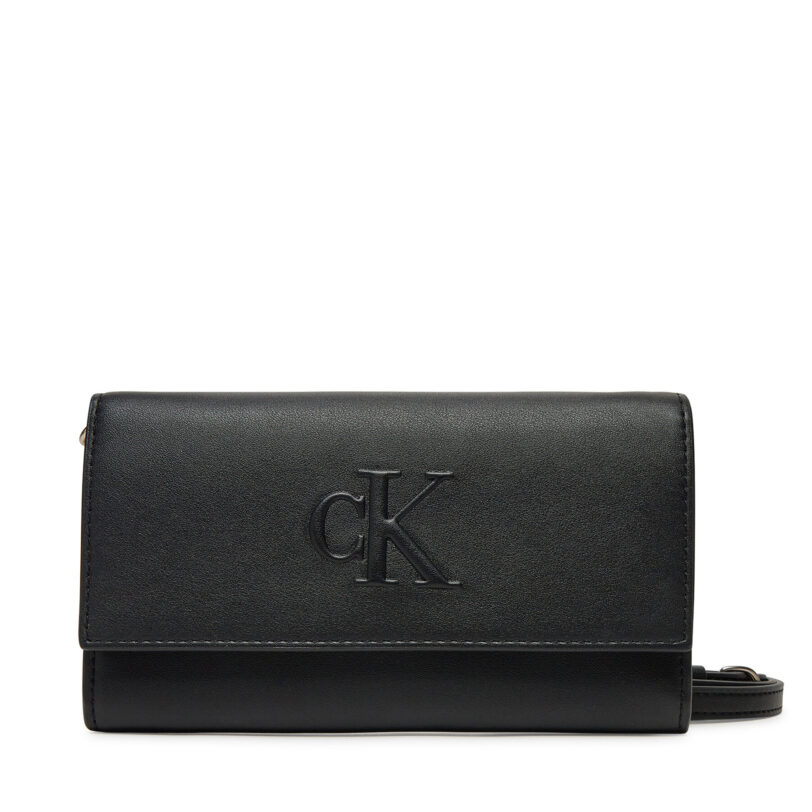 Дамска чанта Calvin Klein Jeans LV04K1006G Черен цвят на ниска цена
