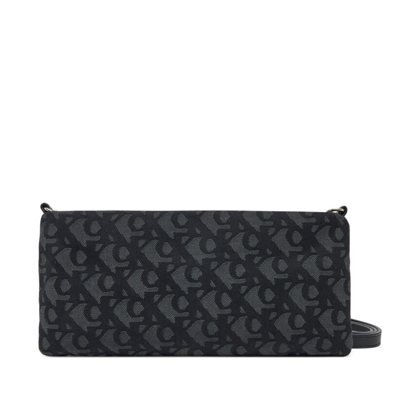 Дамска чанта Calvin Klein Jeans Logo Jacquard Sophie Top Zip LV04K3183G Черен цвят на ниска цена