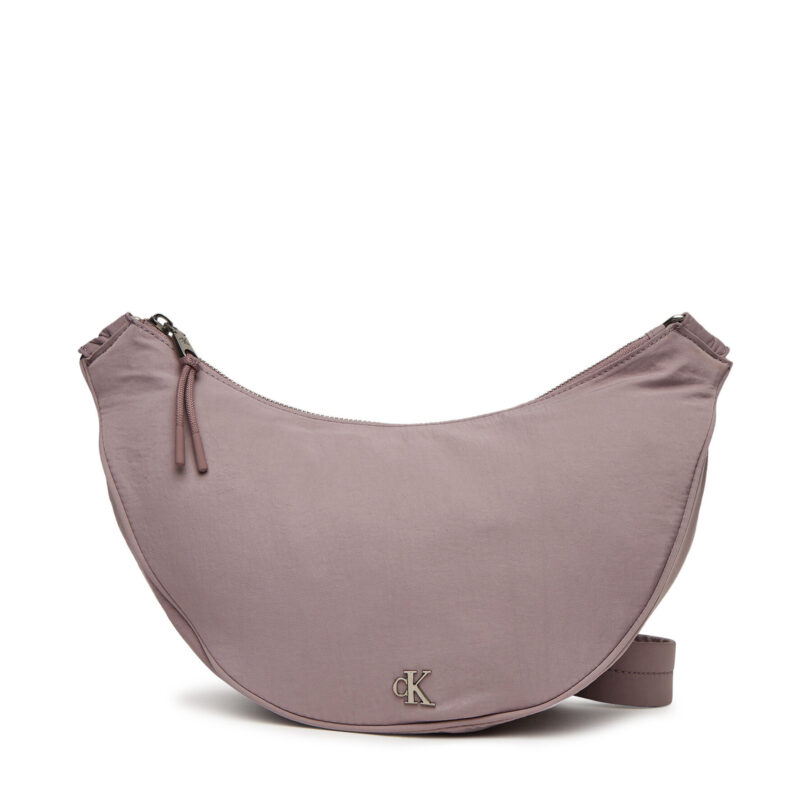 Дамска чанта Calvin Klein Jeans Luna Nylon Sling Bag LV04K3095G Розов цвят на ниска цена
