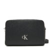 Дамска чанта Calvin Klein Jeans Minimal Monogram Ew Camera Bag LV04K3162G Черен цвят на ниска цена