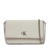 Дамска чанта Calvin Klein Jeans Minimal Monogram Ew Flap Ph/Cb19 LV04K1027G Бежов цвят на ниска цена
