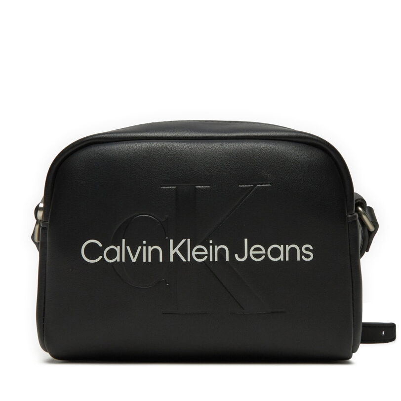 Дамска чанта Calvin Klein Jeans Sculpted Camera Bag18 Mono K60K612220 Черен цвят на ниска цена