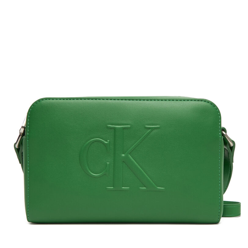 Дамска чанта Calvin Klein Jeans Sculpted Ew Camera Bag LV04K3036G Зелен цвят на ниска цена