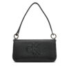 Дамска чанта Calvin Klein Jeans Sculpted Flap Shoulder Pouch LV04K3148G Черен цвят на ниска цена