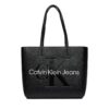 Дамска чанта Calvin Klein Jeans Sculpted Shopper29 Mono K60K610276 Черен цвят на ниска цена