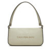 Дамска чанта Calvin Klein Jeans Sculpted Shoulder Pouch25 Mono K60K610679 Бежов цвят на ниска цена