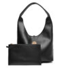 Дамска чанта Calvin Klein Jeans Stone Lock Slouchy Small Shoulde LV04K3176G Черен цвят на ниска цена