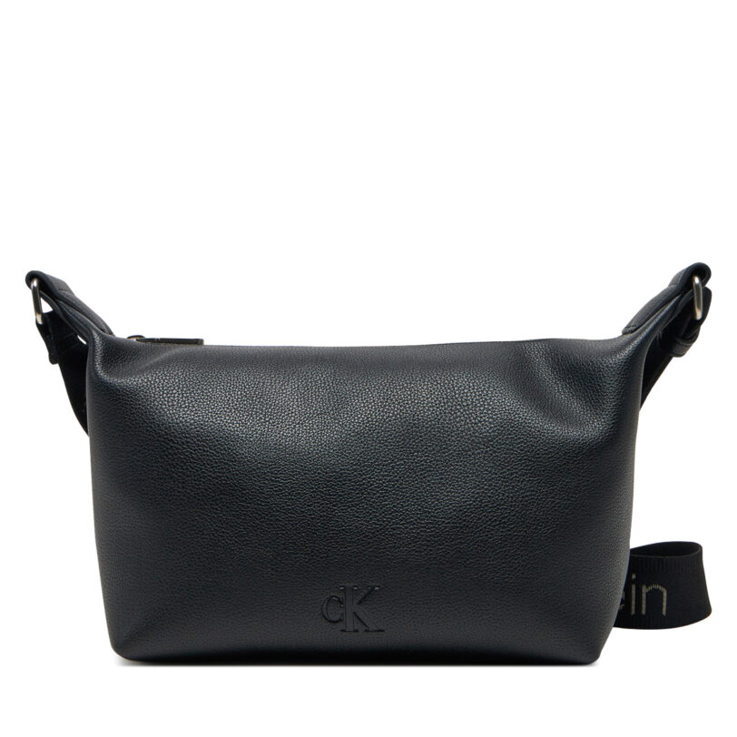 Дамска чанта Calvin Klein Jeans Ultralight Shoulder Bag LV04K3131G Черен цвят на ниска цена