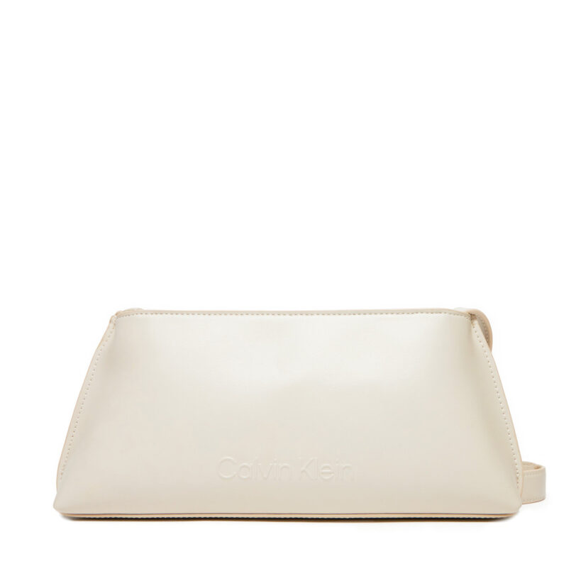 Дамска чанта Calvin Klein K60K612550 Екрю цвят на ниска цена