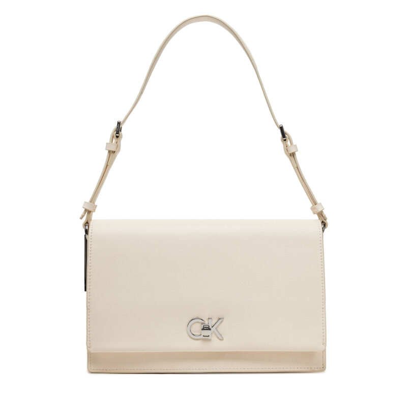 Дамска чанта Calvin Klein K60K612807 Екрю цвят на ниска цена