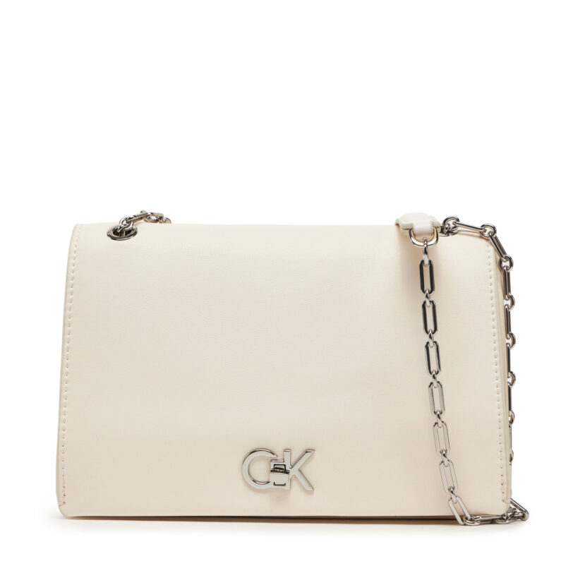 Дамска чанта Calvin Klein K60K612810 Екрю цвят на ниска цена