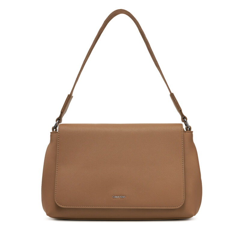 Дамска чанта Calvin Klein K60K613085 Бежов цвят на ниска цена