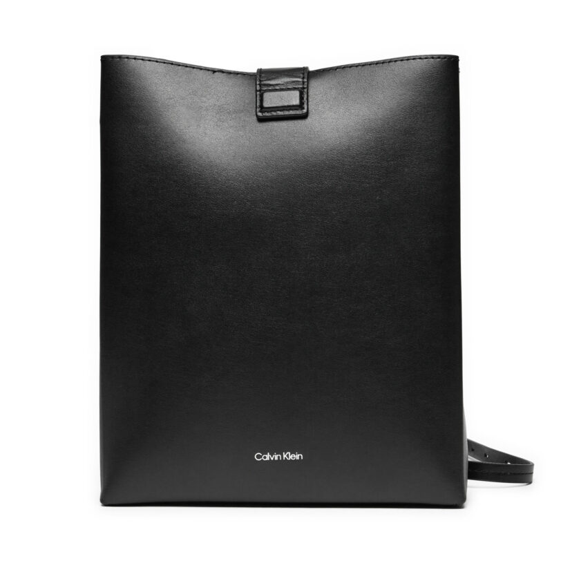 Дамска чанта Calvin Klein Line Ns Crossbody Lth Bag LV04F3005G Черен цвят на ниска цена