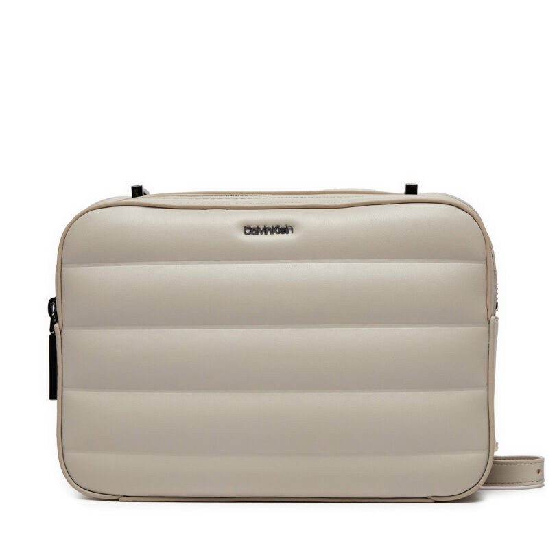 Дамска чанта Calvin Klein Line Quilt Camera Bag K60K612114 Сив цвят на ниска цена