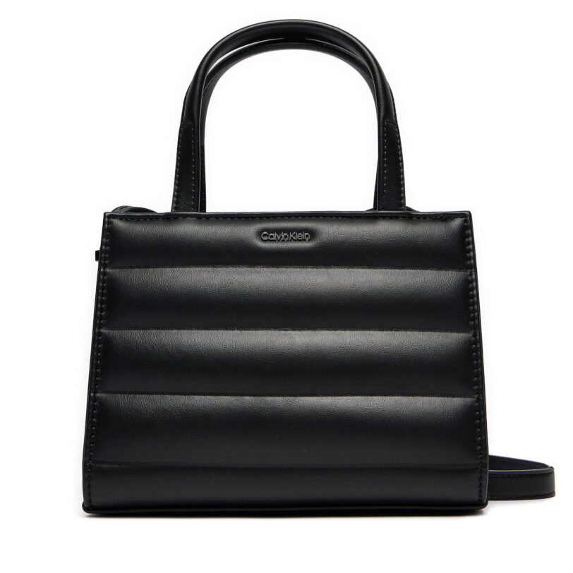 Дамска чанта Calvin Klein Line Quilt Mini Tote K60K612116 Черен цвят на ниска цена
