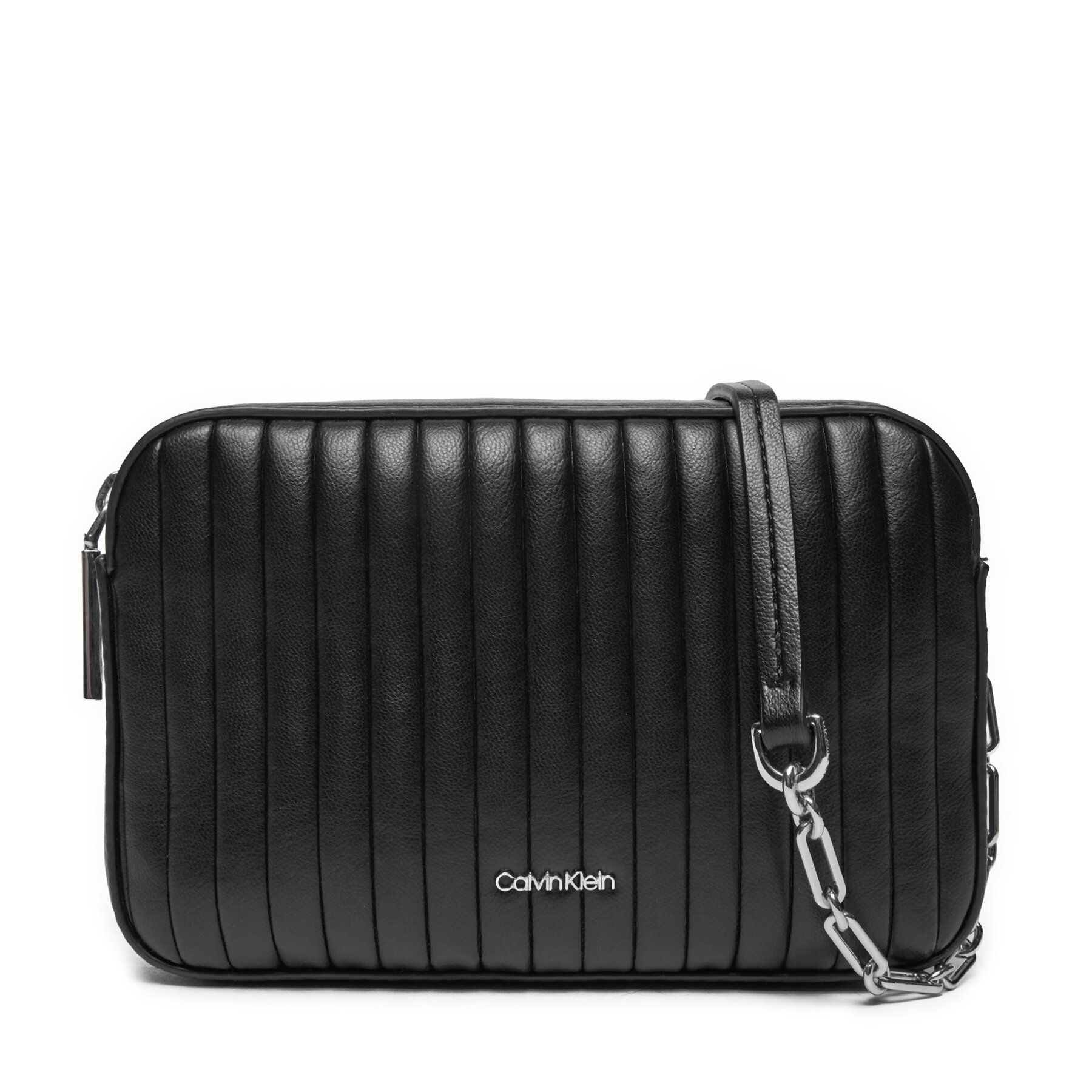 Дамска чанта Calvin Klein Mini Line Quilt Camera Bag K60K613078 Черен цвят на ниска цена