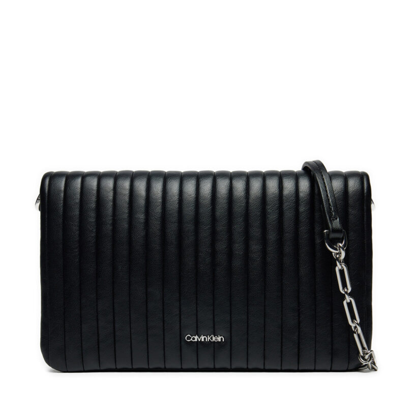 Дамска чанта Calvin Klein Mini Line Quilt Crossbody K60K613079 Черен цвят на ниска цена