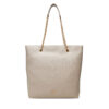 Дамска чанта Calvin Klein Minimal Monogram Chain Tote LV04F3204G Бежов цвят на ниска цена