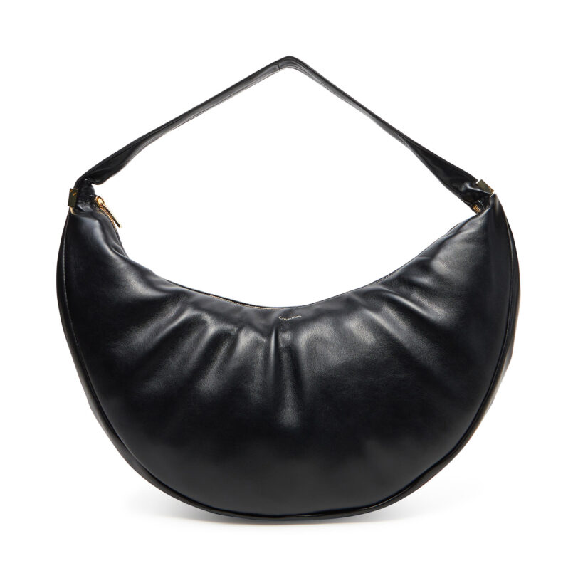 Дамска чанта Calvin Klein Pinched Soft Crescent Lg LV04F3009G Черен цвят на ниска цена