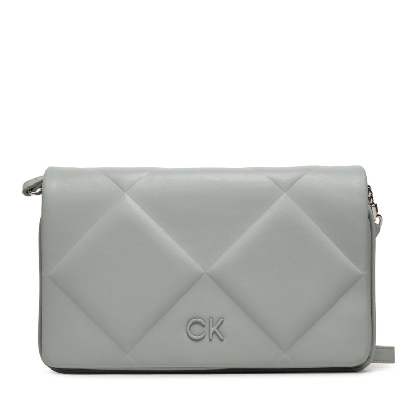 Дамска чанта Calvin Klein Quilt K60K611759 Сив цвят на ниска цена