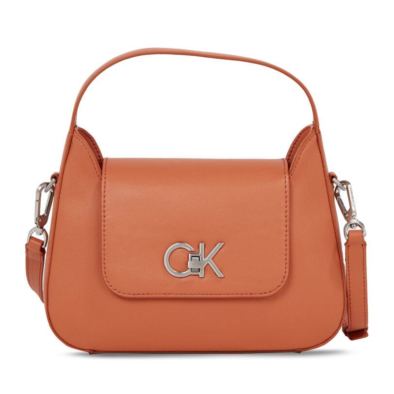 Дамска чанта Calvin Klein Re-Lock Crossbody W/Flap Sm K60K610770 Кафяв цвят на ниска цена