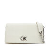 Дамска чанта Calvin Klein Re-Lock Mini Conv LV04F3103G Бял цвят на ниска цена