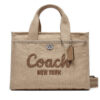 Дамска чанта Coach Cargo CP164 Бежов цвят на ниска цена