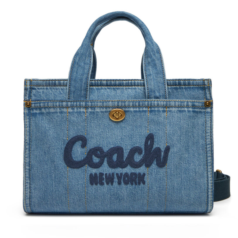 Дамска чанта Coach Cargo CR659 Тъмносин цвят на ниска цена
