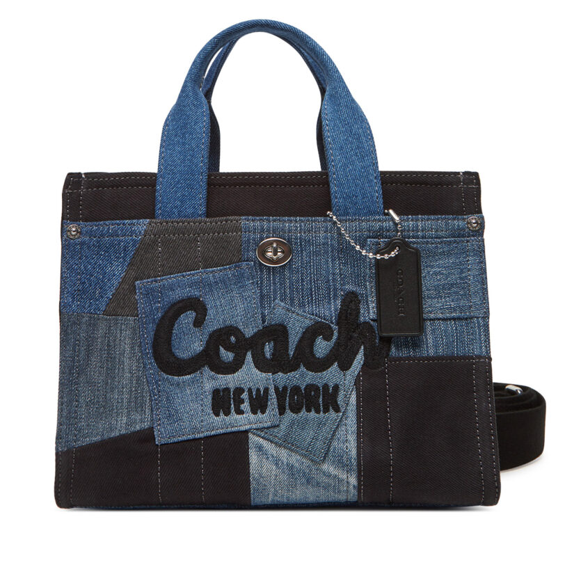 Дамска чанта Coach Cargo Patchwork 26 CAM63 LHDEI Син цвят на ниска цена