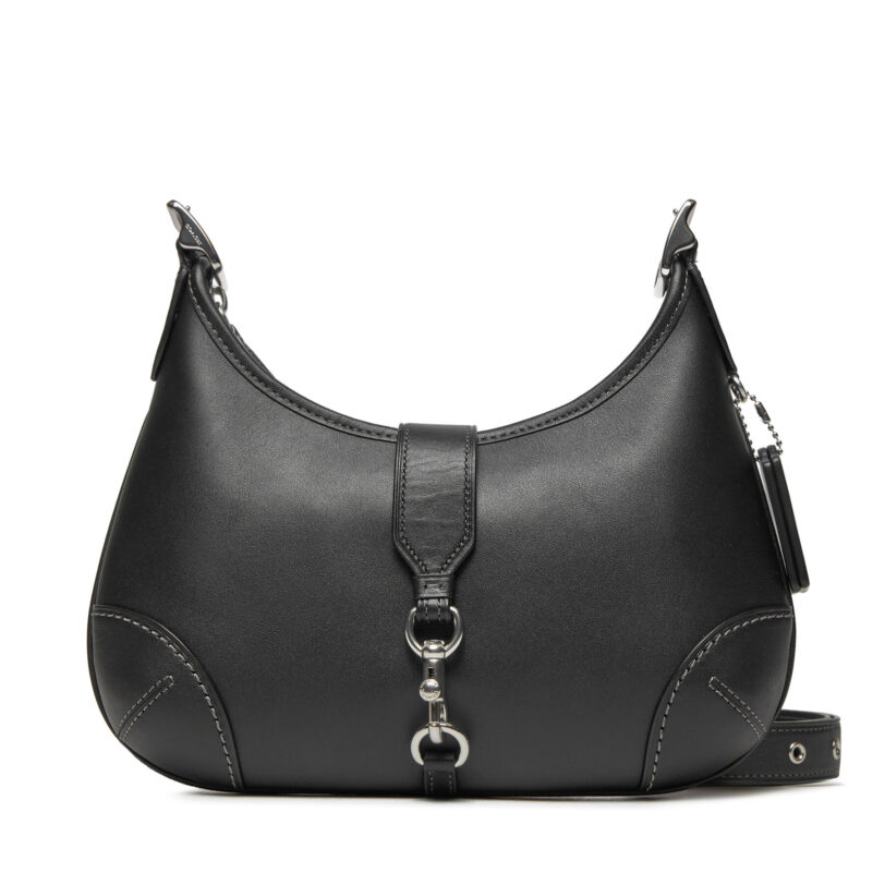 Дамска чанта Coach Hamptons Hobo CW642 Черен цвят на ниска цена