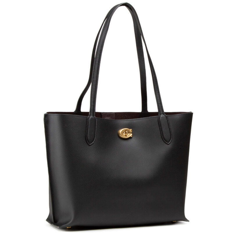 Дамска чанта Coach Pbbl Willow Tote C0689 Черен цвят на ниска цена