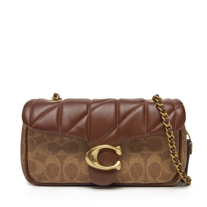 Дамска чанта Coach Qlt Sig Tabby Sb 20 CY816 Кафяв цвят на ниска цена