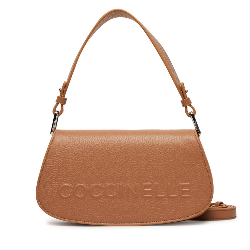 Дамска чанта Coccinelle E5 QBB 52 01 01 Бежов цвят на ниска цена