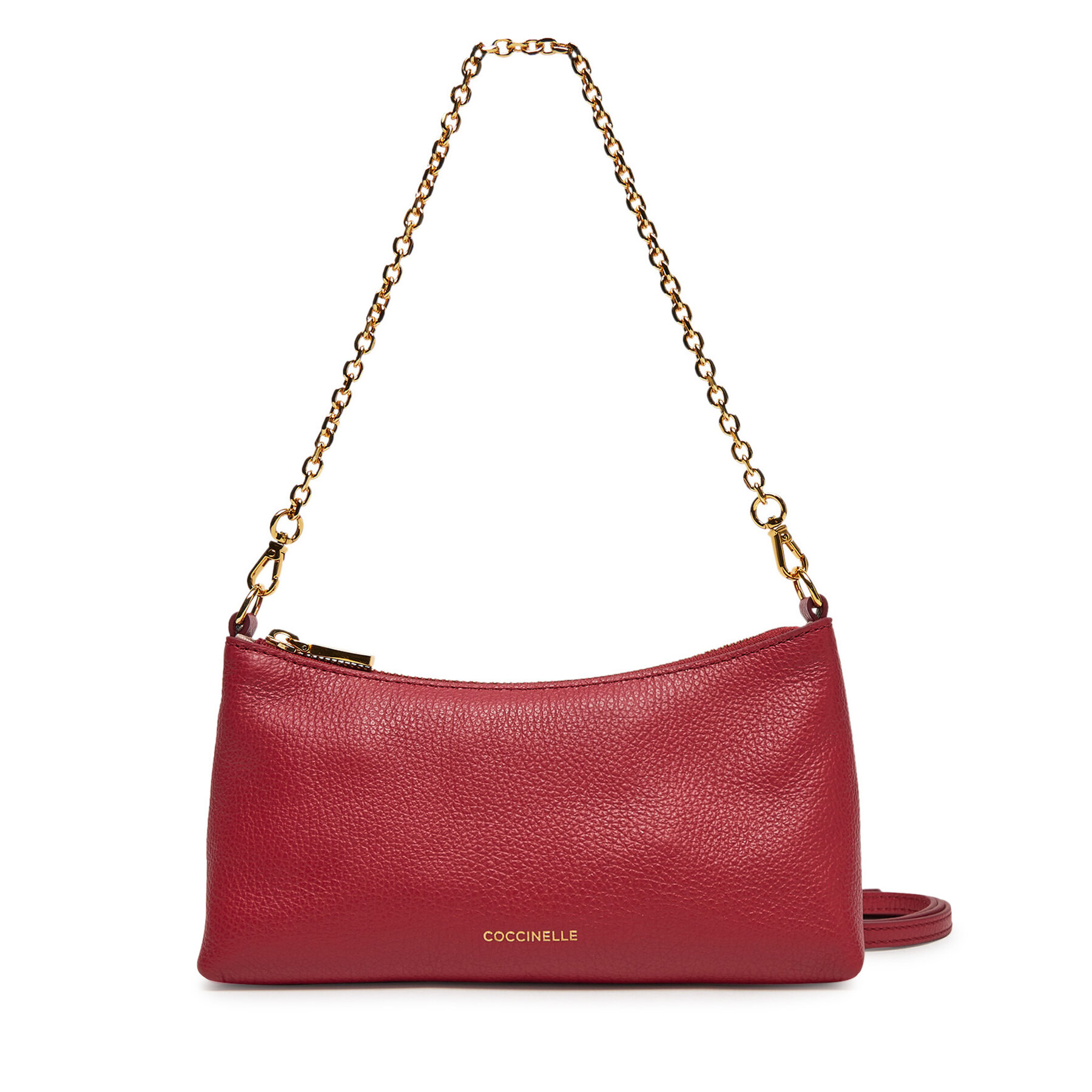 Дамска чанта Coccinelle E5 QH0 55 01 01 Бордо цвят на ниска цена