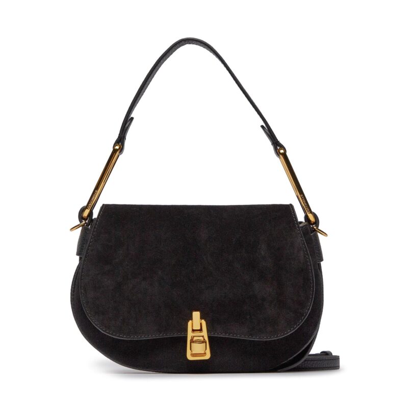 Дамска чанта Coccinelle PQS Coccinellemagie Suede Bim E1 PQS 58 01 01 Черен цвят на ниска цена