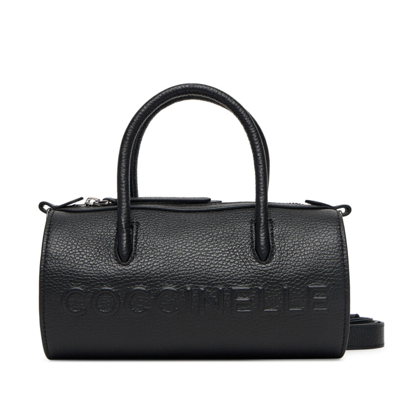 Дамска чанта Coccinelle QBB Coccinellemyrtha Maxi Logo E1 QBB 18 04 01 Черен цвят на ниска цена