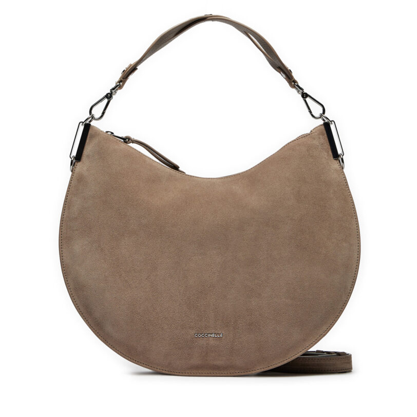 Дамска чанта Coccinelle QKG Coccinellesunup Suede E1 QKG 13 01 01 Бежов цвят на ниска цена