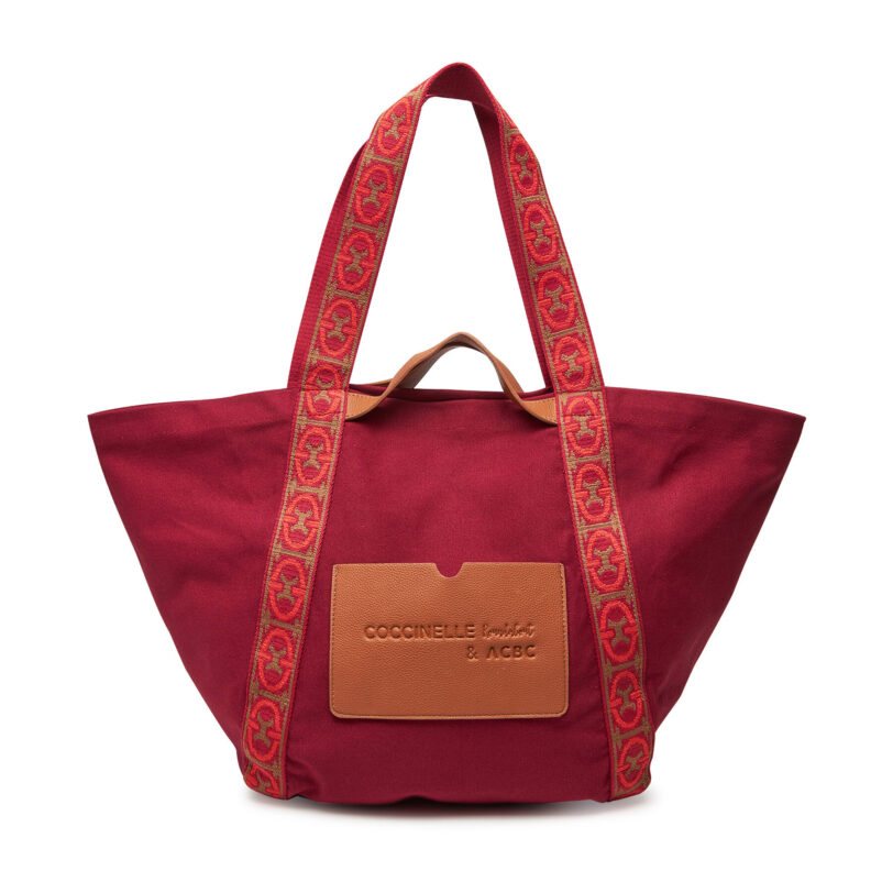 Дамска чанта Coccinelle SXG C-Bounce Canvas E1 SXG 11 01 01 Бордо цвят на ниска цена