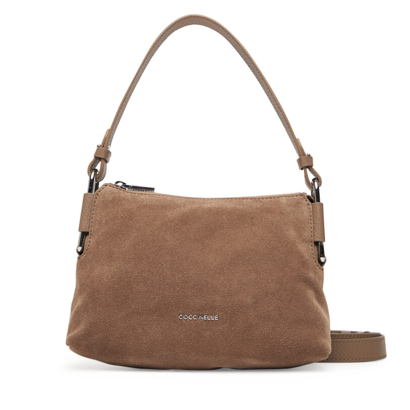 Дамска чанта Coccinelle T96 Coccinellerbekka Suede E5 T96 52 01 01 Кафяв цвят на ниска цена