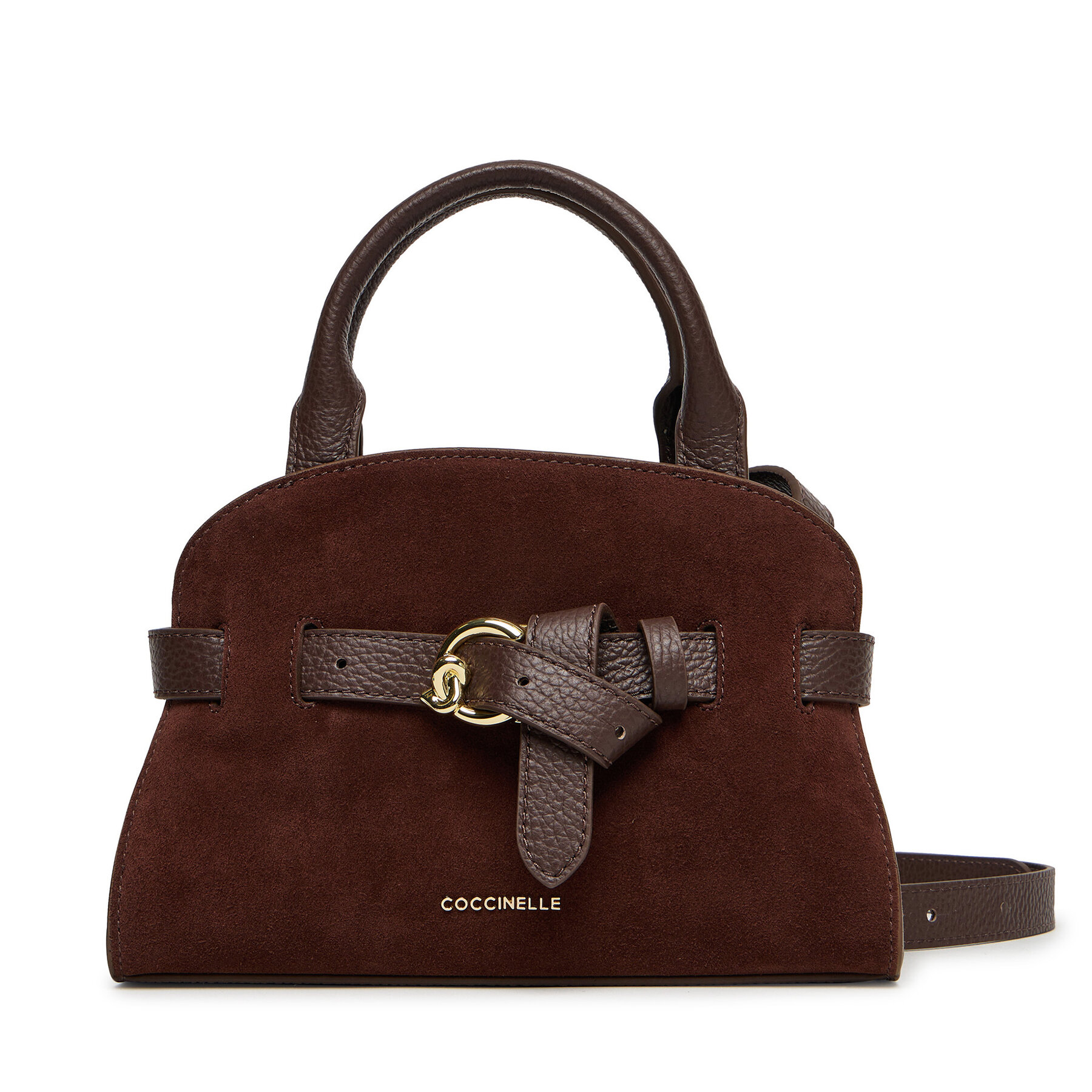 Дамска чанта Coccinelle Tlb Coccinellesabine Suede Bi E1 TLB 18 03 01 Кафяв цвят на ниска цена