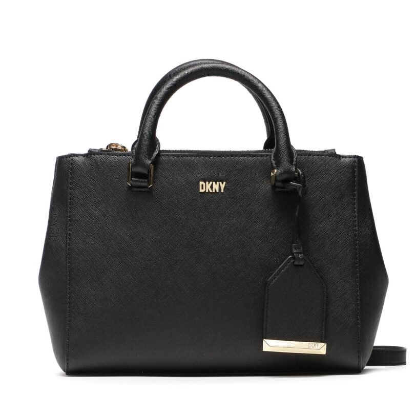 Дамска чанта DKNY Belle Sm Satchel R33D1Y77 Черен цвят на ниска цена