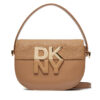 Дамска чанта DKNY Echo Sm Flap Cbody R42EKE28 Кафяв цвят на ниска цена