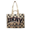 Дамска чанта DKNY Heart Of Ny Large Tote R41AYF01 Бежов цвят на ниска цена