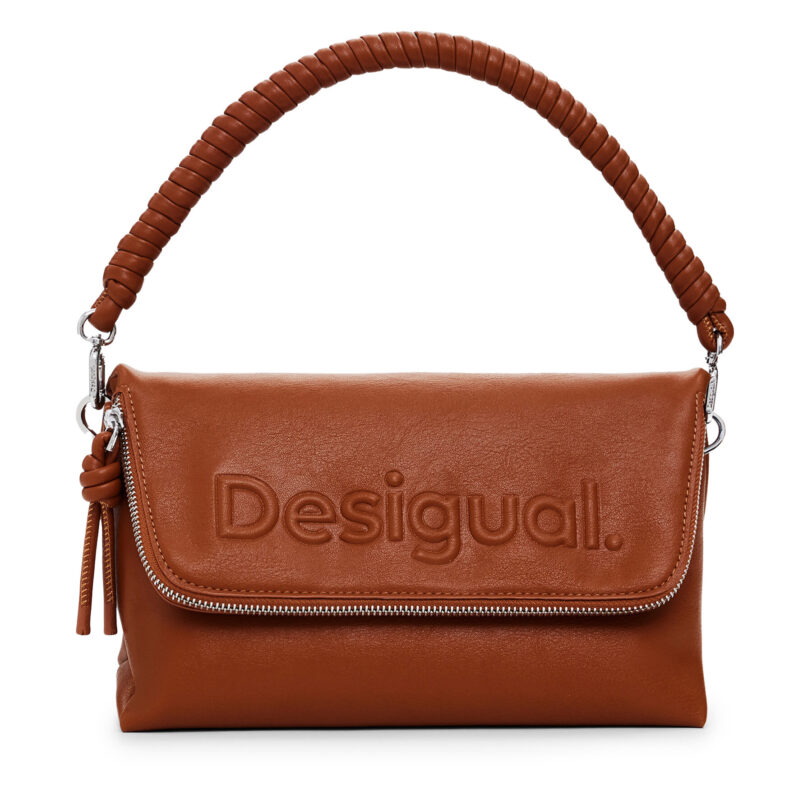 Дамска чанта Desigual 25SAXPAM Кафяв цвят на ниска цена